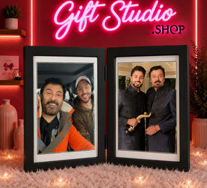 custom double photo frame two photos
names couple pakistan gift studio