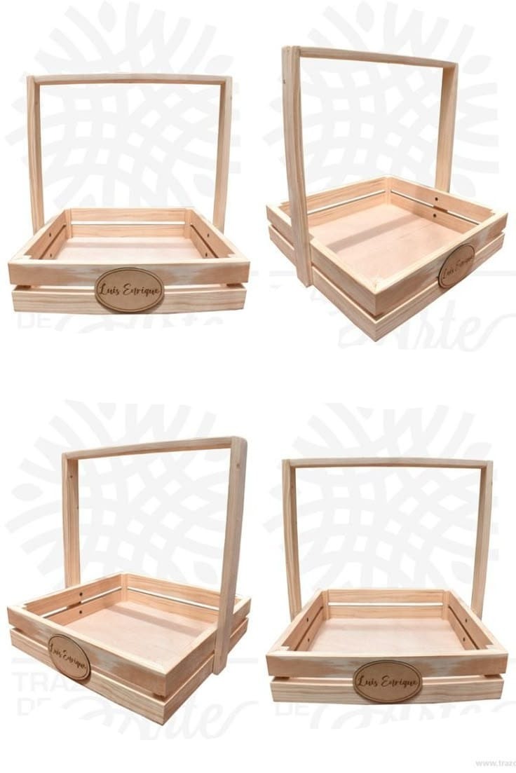 Wooden Baskets Set of 5 - Rustic Decor
