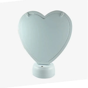 Heart shaped magic mirror LED frame Pakistan - custom photo glow gift Gift Studio