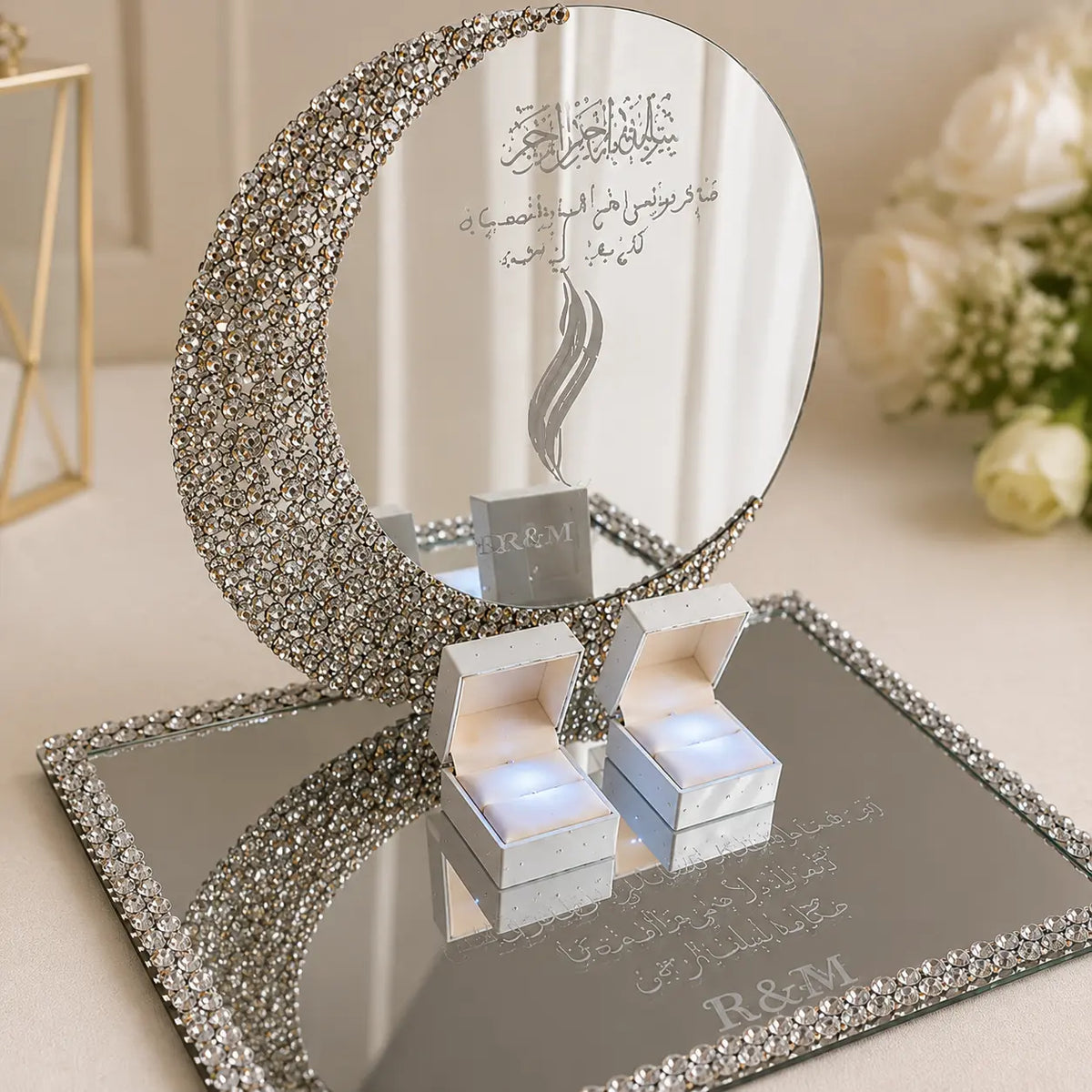 Engagement Ring Tray | Luxury Nikkah Ring Tray & Engagement Ring Holder