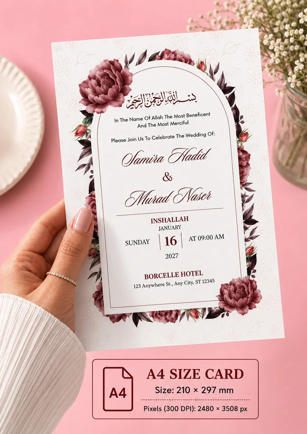 Nikah Invitation Card Pakistan | Classic Design — Gift Studio