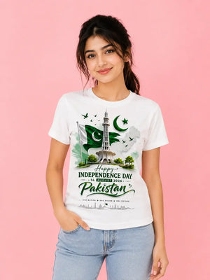 Ladies 14 August azadi shirt Pakistan - women customize name giftstudio.shop