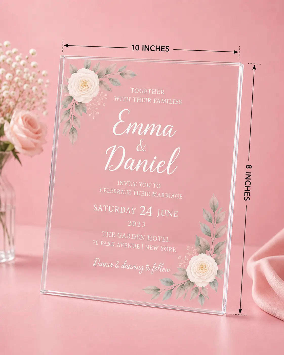 Acrylic Wedding Invitation Card Pakistan | Premium Design — Gift Studio