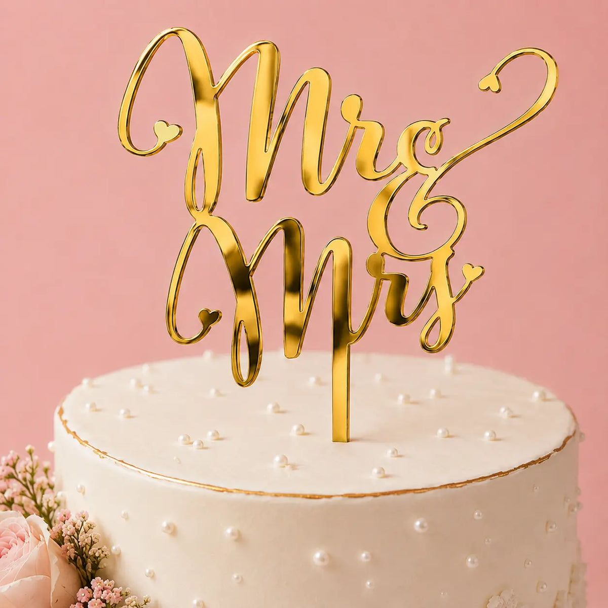 Wedding Cake Topper – Mr & Mrs Acrylic Topper