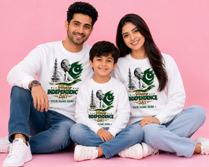 Family 14 August azadi shirts Pakistan - matching customize name giftstudio.shop