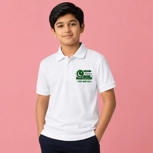 Smart azadi polo shirt kids Pakistan - 14 August independence Gift Studio