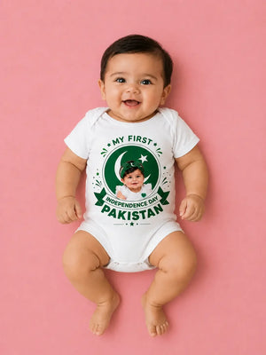 14 August azadi baby romper Pakistan - custom name independence day giftstudio.shop