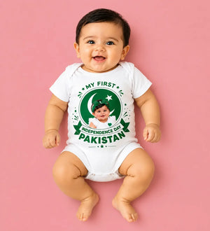 Pakistan 14 August baby romper - customize name azadi Gift Studio Gujranwala