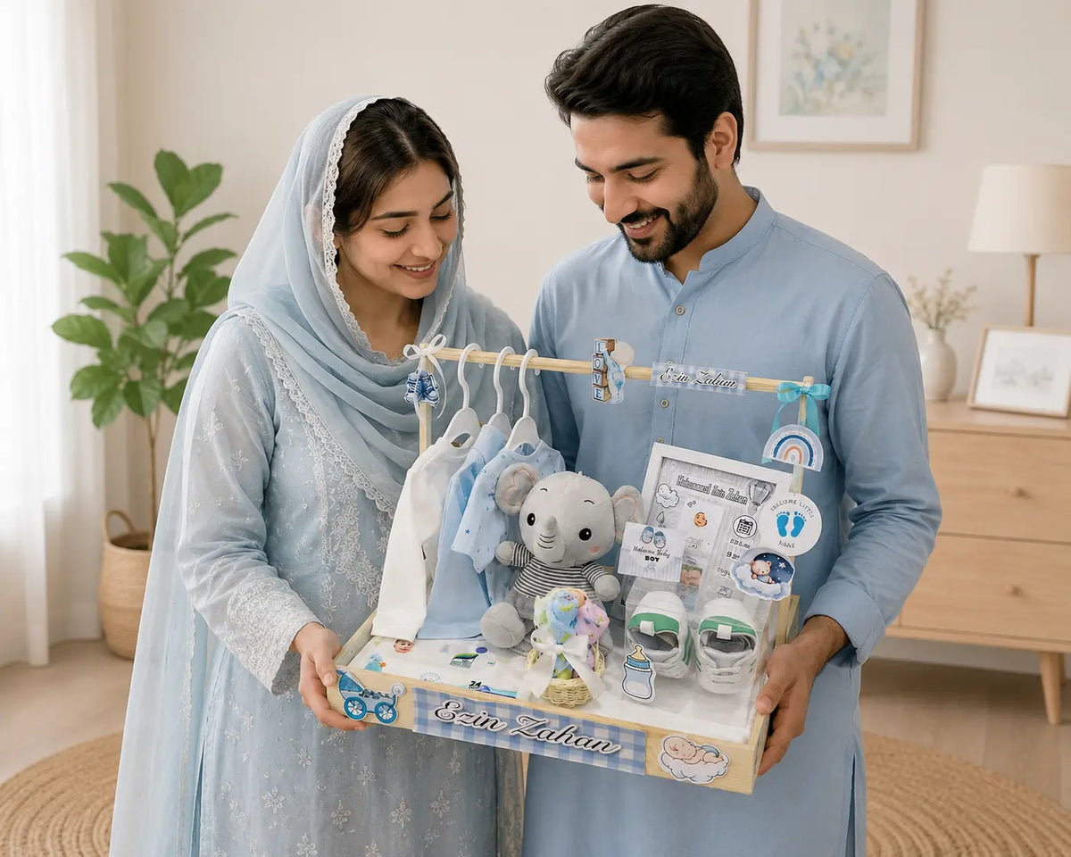 Baby Clothes Gift Basket Pakistan | Newborn Clothing Hamper — Gift Studio