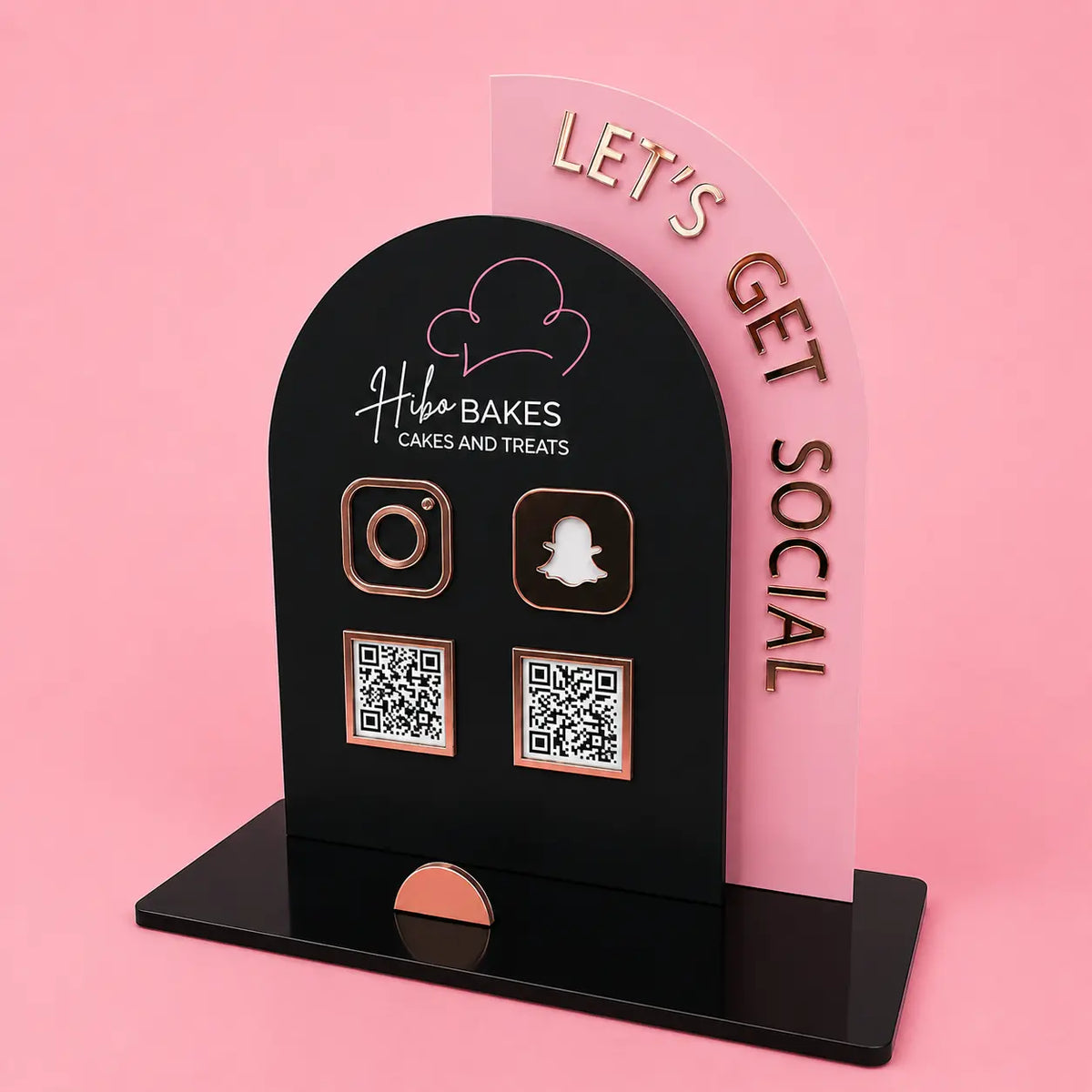 Premium Black Acrylic QR Code Stand