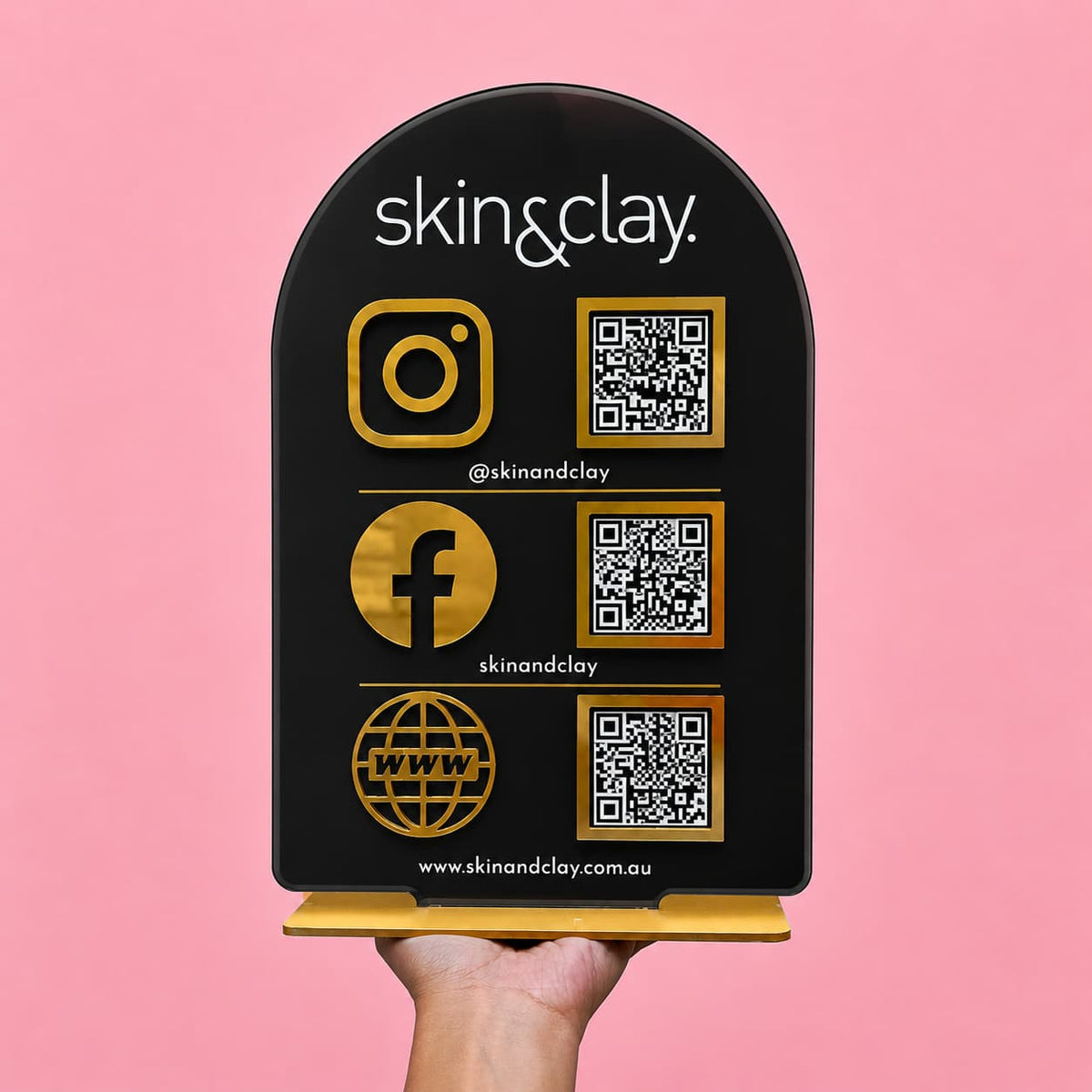 Large QR Code Display Stand – Acrylic Sign Pakistan