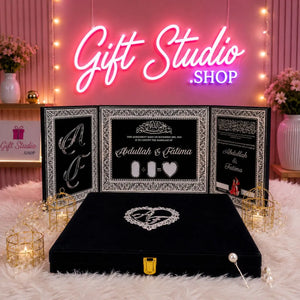 Luxury Nikkah Booklet Box Set Pakistan Premium Velvet Nikah Gift Set - Gift Studio Pakistan photo 2
