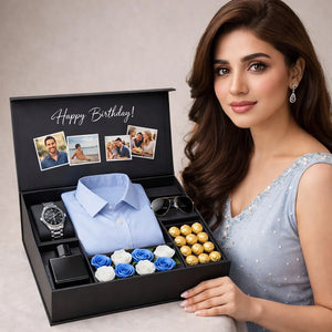 Men gift box with premium black packaging, perfect for stylish and elegant gifts for him.