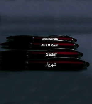 LED engraved name pen Pakistan - custom glowing gift pen Gift Studio