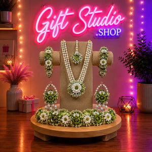 Pastel Flower Jewellery Set for Baby Shower Mom-to-Be Floral Set - Gift Studio Pakistan photo 3
