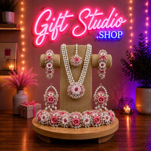 Pastel Flower Jewellery Set for Baby Shower Mom-to-Be Floral Set - Gift Studio Pakistan photo 4