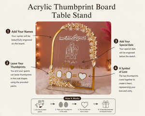 Personalized Nikah Acrylic Board Elegant Islamic Wedding Keepsake - Gift Studio Pakistan photo 4