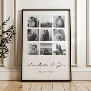 Framed custom photo collage Pakistan - couple anniversary personalized gift