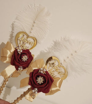 Fancy bridal nikkah pen Pakistan - golden handmade wedding signing pen giftstudio.shop