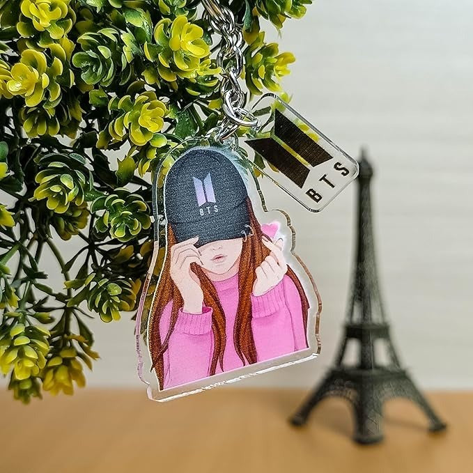 BTS ARMY Aesthetic Keychains – Custom K-Pop Fan Keychain