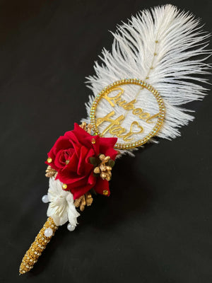 Elegant nikkah signing pen Pakistan - handcrafted wedding pen with pearls Gift Studio