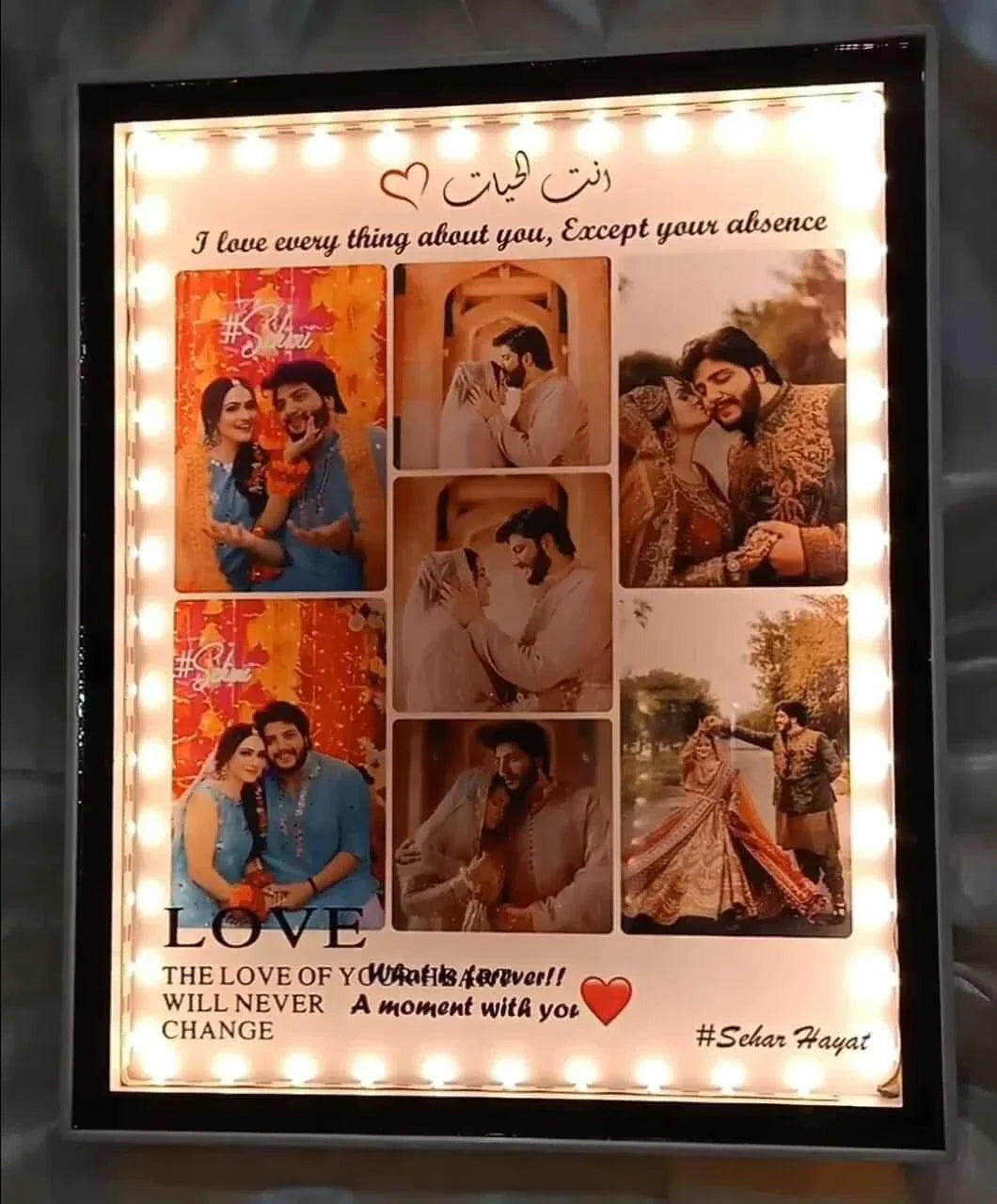 magic mirror led frame glowing birthday nikah gift pakistan