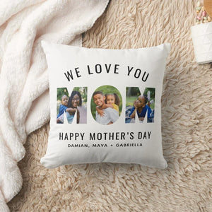 Custom Mother's Day photo collage throw pillow Pakistan - personalized mom gift Gift Studio