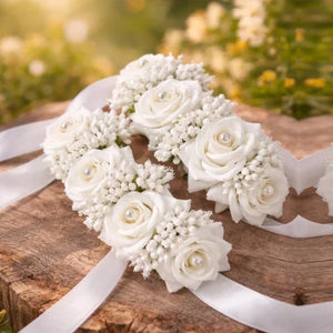 Bridal mayon flower set Pakistan - mehndi haldi handmade floral jewelry Gift Studio Gujranwala
