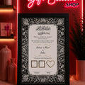 Nikkah certificate frame black design Pakistan - custom nikah frame gift Gift Studio