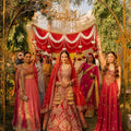 Bridal Entry Dupatta – Red Phoolon Ki Chadar for Nikkah & Wedding | Customized Name Dupatta