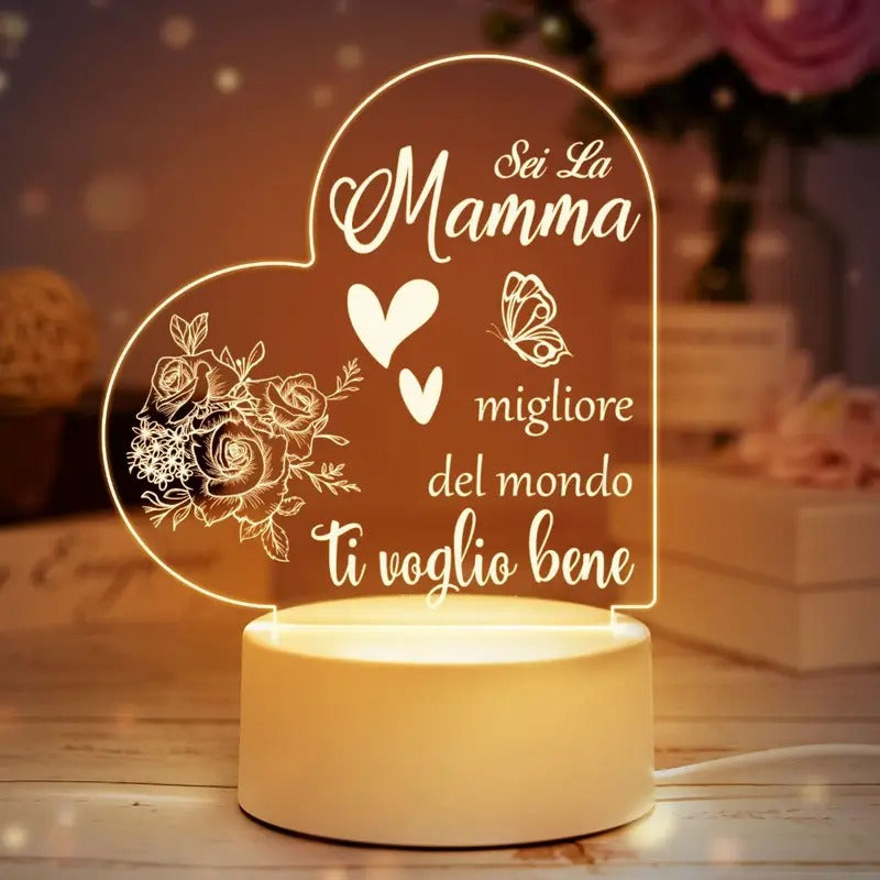 Personalized Acrylic LED Night Light for Mom-Perfect for Mother’s Day, Birthdays, Thanksgiving & Christmas - My Store