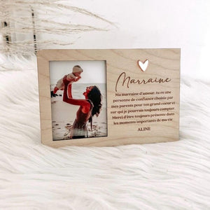 Personalized Wooden Picture Frame for Grandma, or Special Someone – Natural Wood with Design Engraved - My Store