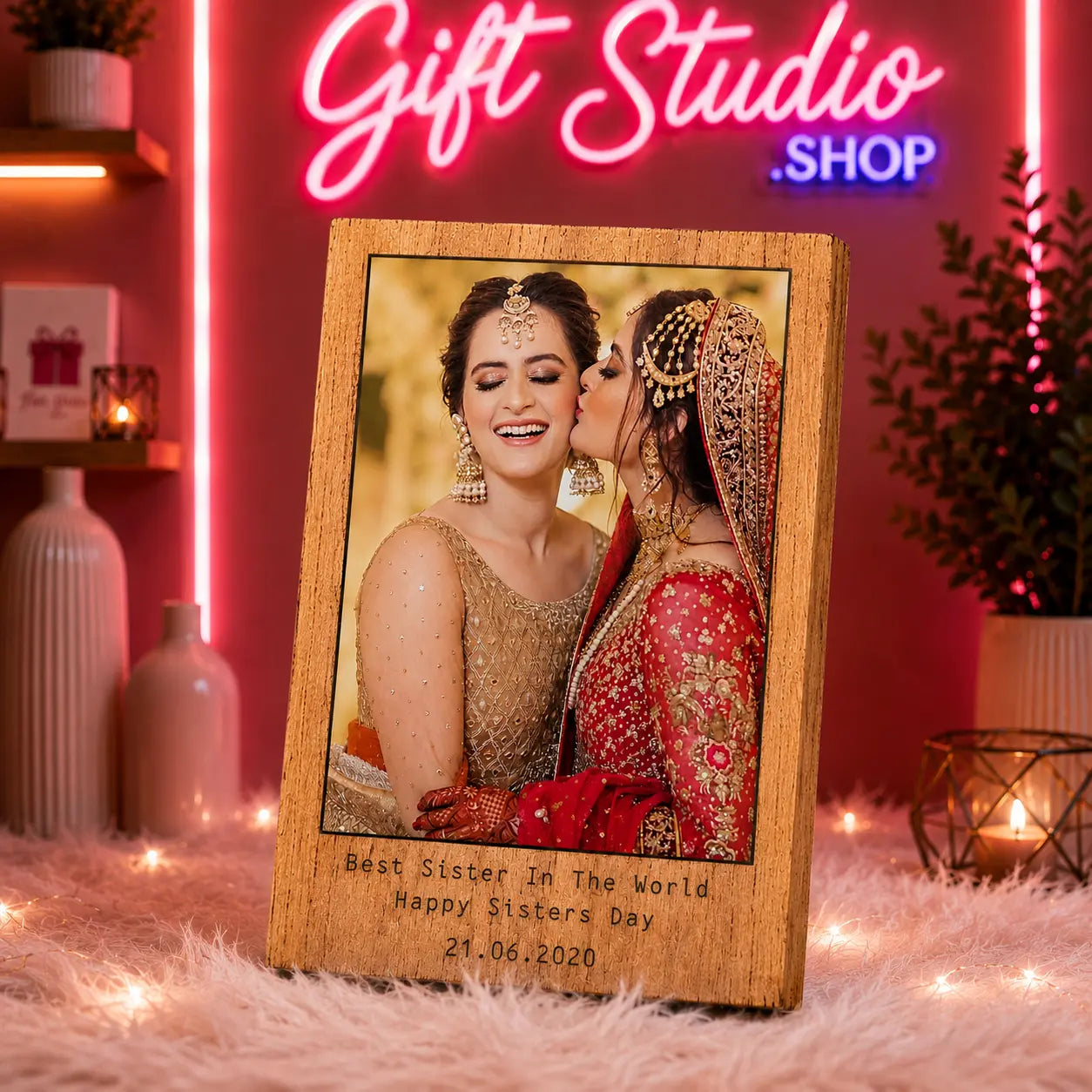 Wooden Photo Frame Pakistan | Custom Personalized Wood Frame Gift — Gift Studio