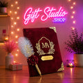 Nikkah Booklet Pakistan | Luxury Velvet Nikah Booklet Price PKR 1,500 — Gift Studio