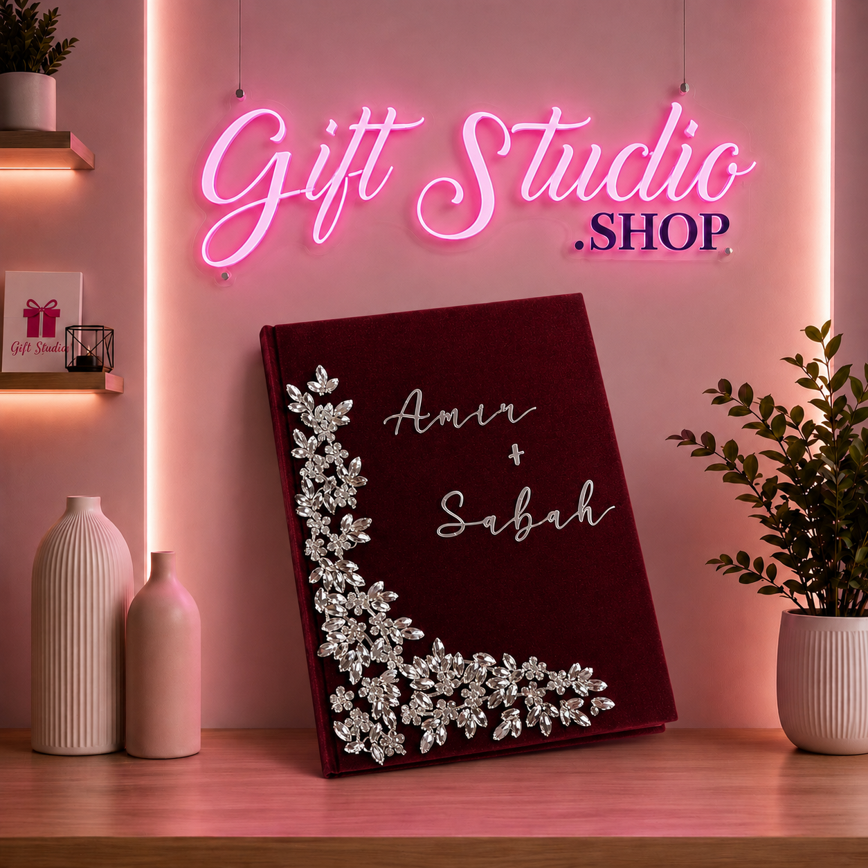 Velvet Nikkah Nama Certificate with Box Pakistan | Nikah Booklet with Box PKR 4,000 — Gift Studio