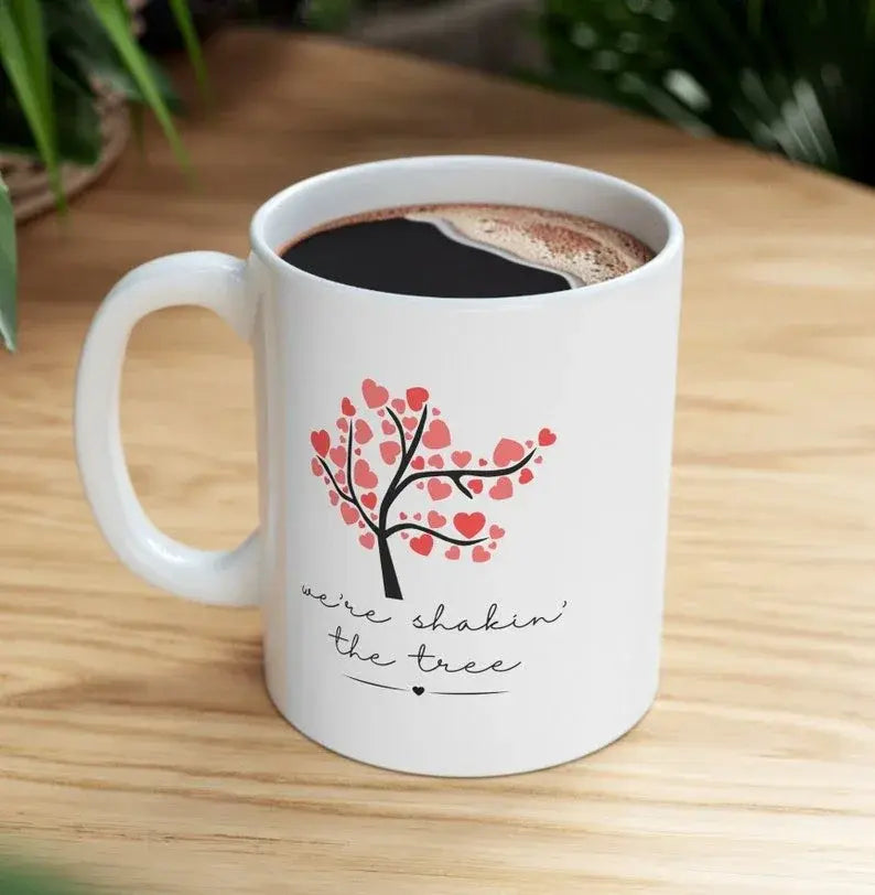 Personalized Cherry Blossom Coffee Mug Set – Nature-Inspired Gift for Couples
