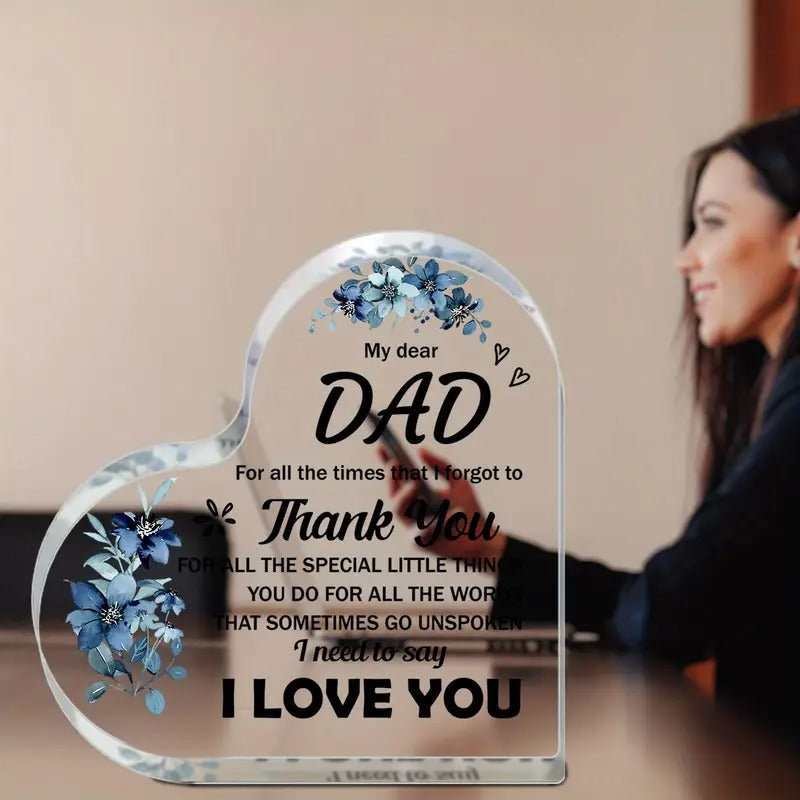 Custom Acrylic Plaque for Dad - Heartwarming Gift for Father’s Day - My Store