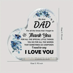 Custom Acrylic Plaque for Dad - Heartwarming Gift for Father’s Day - My Store