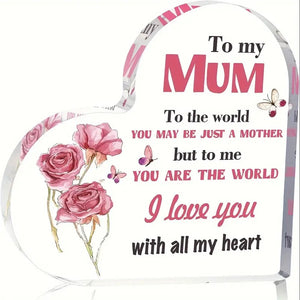Heartfelt Acrylic Plaque for Mum-Sentimental Gift for Mother’s Day, Birthday & Special Occasions - My Store