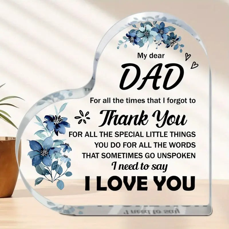 Custom Acrylic Plaque for Dad - Heartwarming Gift for Father’s Day - My Store