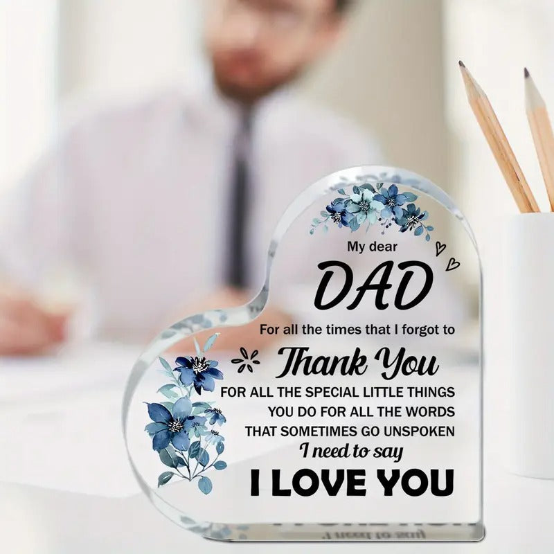 Custom Acrylic Plaque for Dad - Heartwarming Gift for Father’s Day - My Store