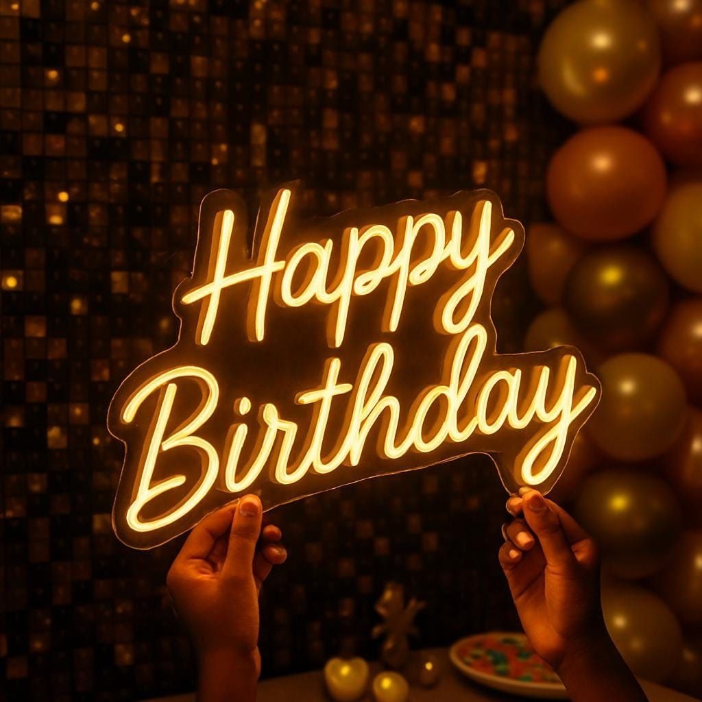 Happy Birthday Neon Light – Birthday Decoration LED Light | Giftstudio