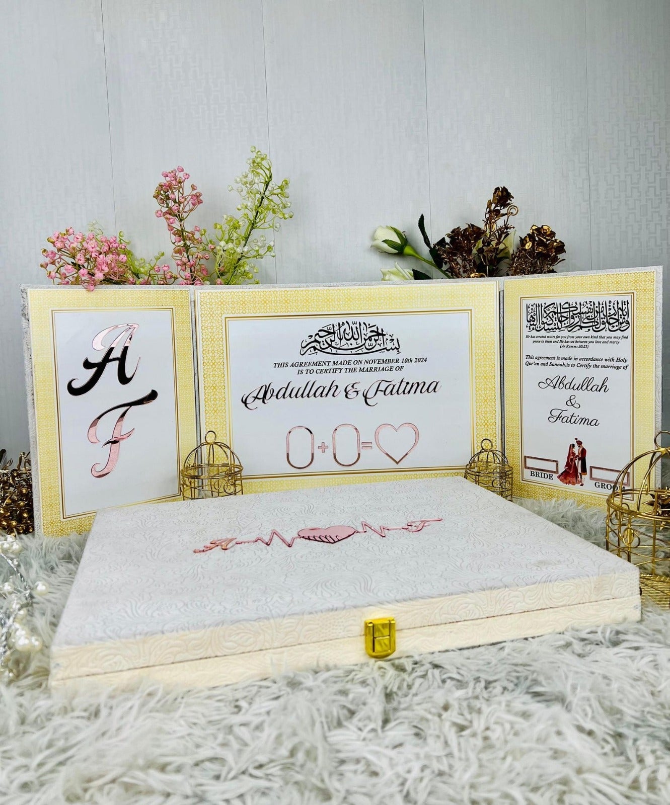 Nikah Certificate Booklet with Pen and box | Nikah Nama  and box – Giftstudio
