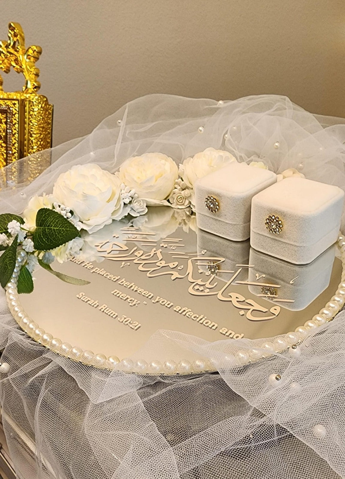 Engagement Ring Tray with Floral Decor | Ring Tray – Giftstudio