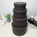Empty Gift Boxes Black Round Set Eid  Gift Boxes