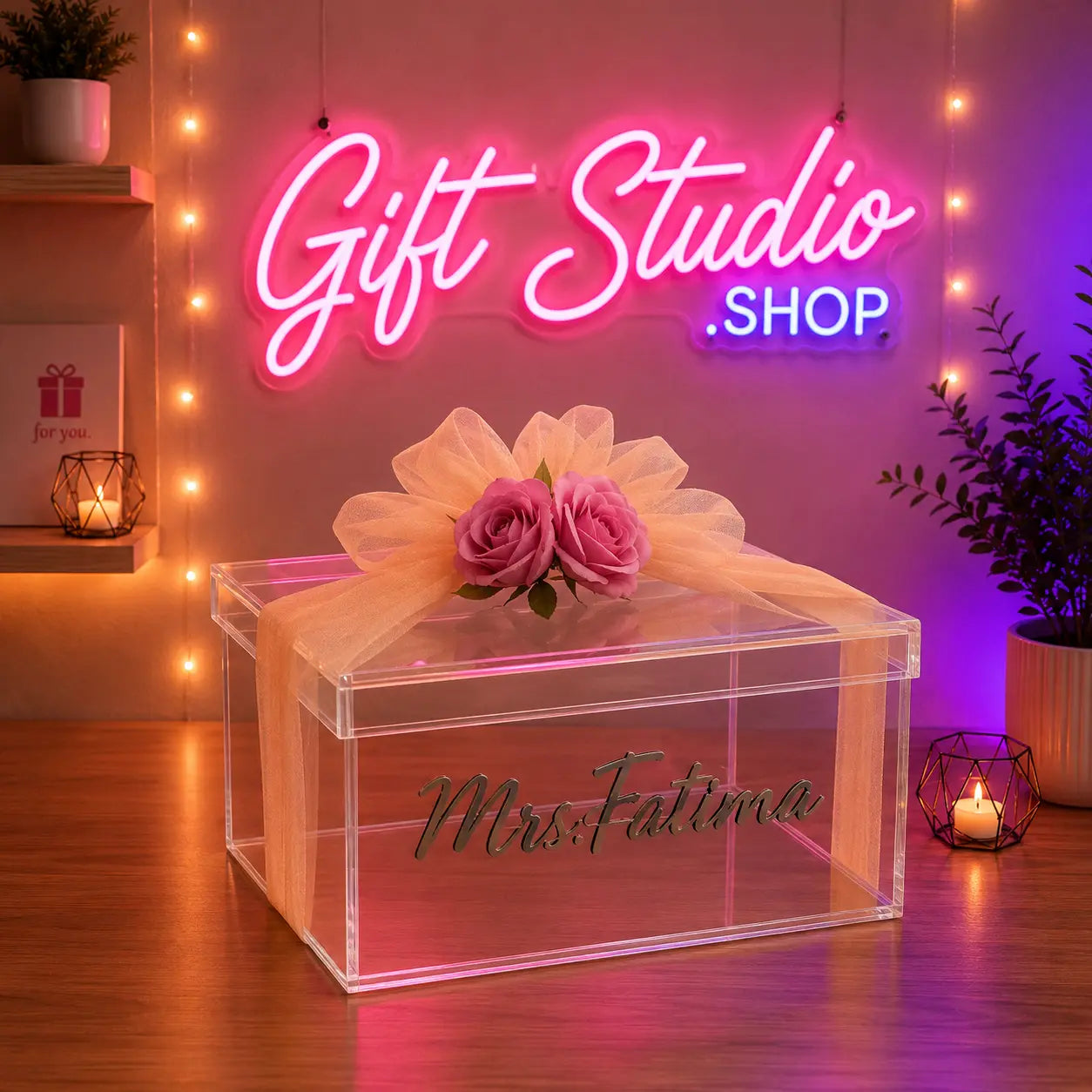 Acrylic Gift Box Pakistan Clear Transparent Gift Box - Gift Studio Pakistan photo 3