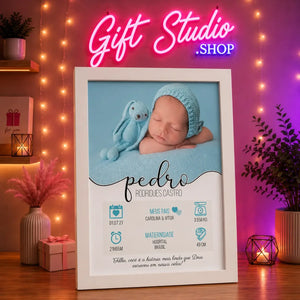 Baby Boy Birth Frame Pakistan Personalized Newborn Gift Frame - Gift Studio Pakistan photo 2