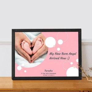 Customizable Baby Footprint Frame for Fareeha from Gift Studio