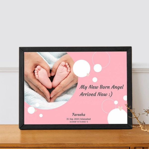 Customizable Baby Footprint Frame for Fareeha from Gift Studio
