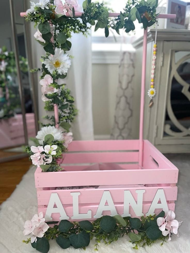 Baby Carrier Basket - Personalized Avery Crate